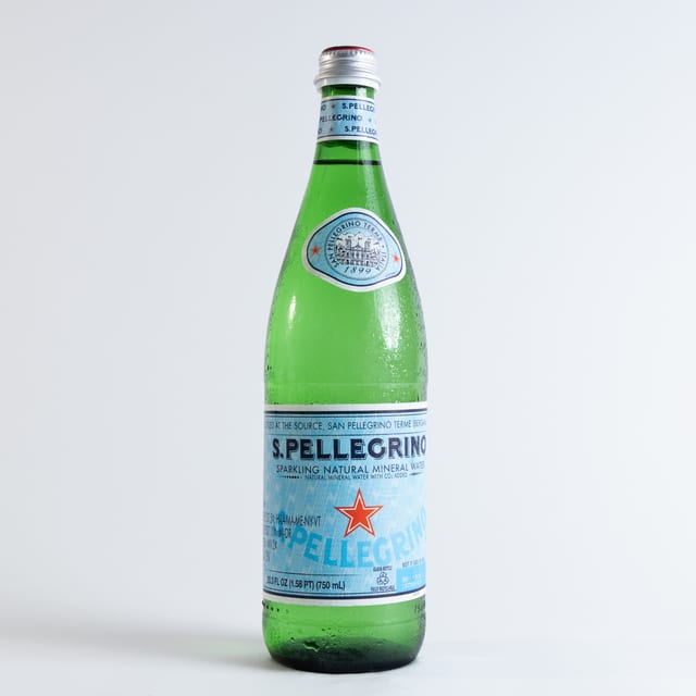San Pellegrino Sparkling Mineral Water.
