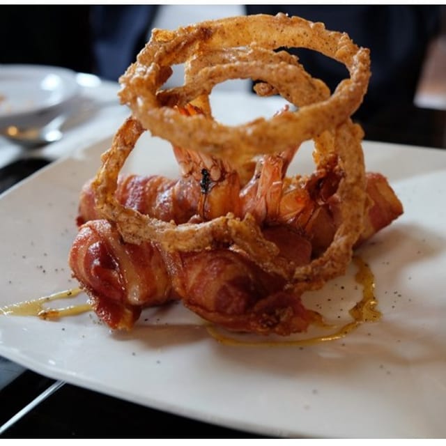 Bacon Wrapped Shrimp.