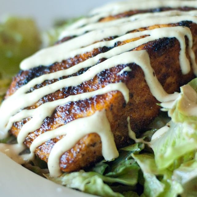 Grilled Salmon Salad.
